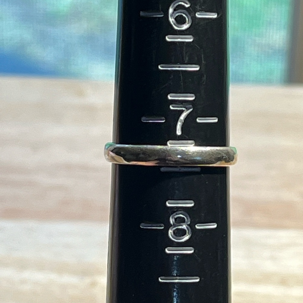 925 STERLING SILVER GEMSTONE RING LABRADORITE SIZE 7.25-7.5 - Picture 4 of 6